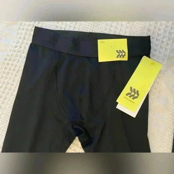 All in Motion Youth Boys Moisture Wicking Black Performance Tights Size M 2 Pair - Picture 2 of 4